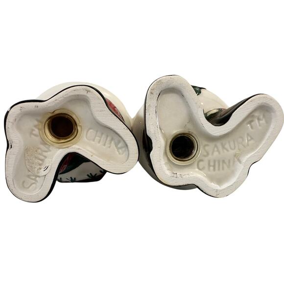 Sakura Debbie Mumm 'Winter Follies' Snowmen Vintage 90s Salt and Pepper Shakers - Picture 5 of 5